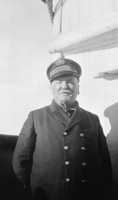 Captain Joseph Bernier aboard C.G.S. Arctic, 1923.