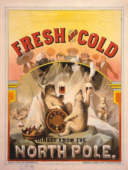Fresh and cold--Lager beer direct from the North Pole